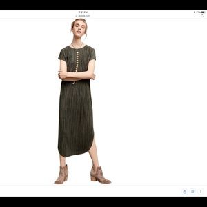 Olive anthro maxi dress.